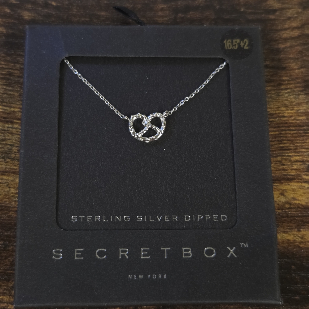 Sterling Silver Dipped Pretzel Necklace